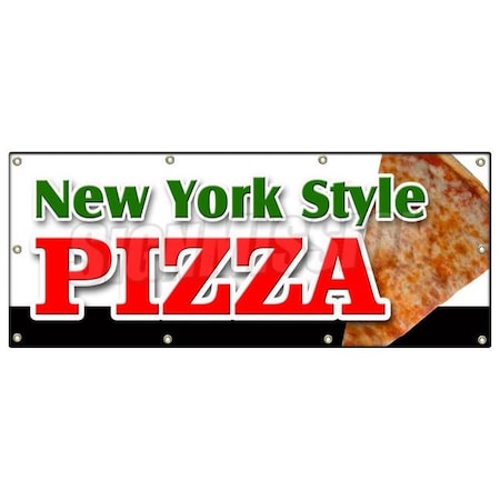 Signmission NEW YORK STYLE PIZZA BANNER SIGN by the slice take out carry pizzeria B-96 New York Style Pizza